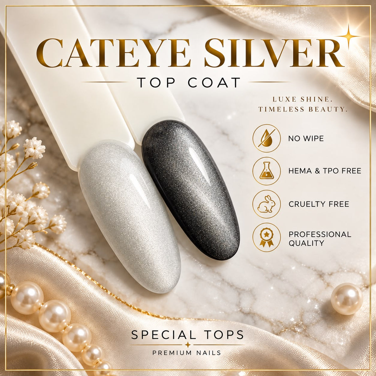 Cateye Top Coat – Silver