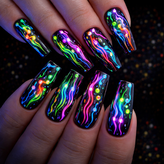 Glow in the Dark Neon Poeders – 12 Kleuren Set