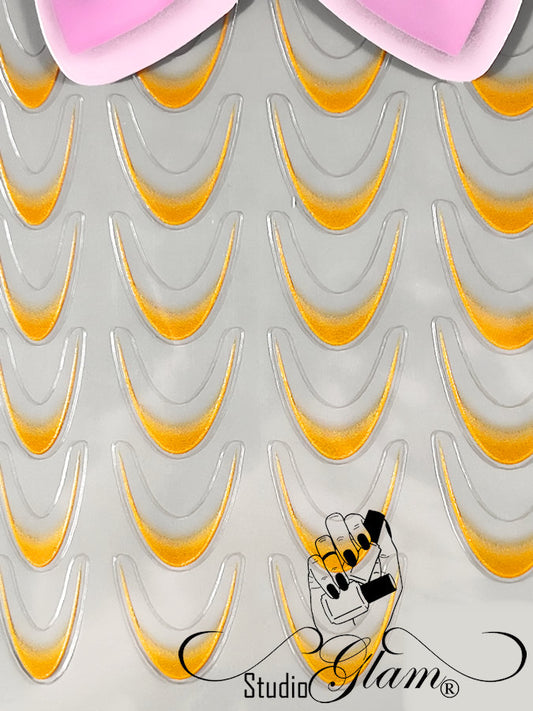 Vervaagde smile line (oker) stickers