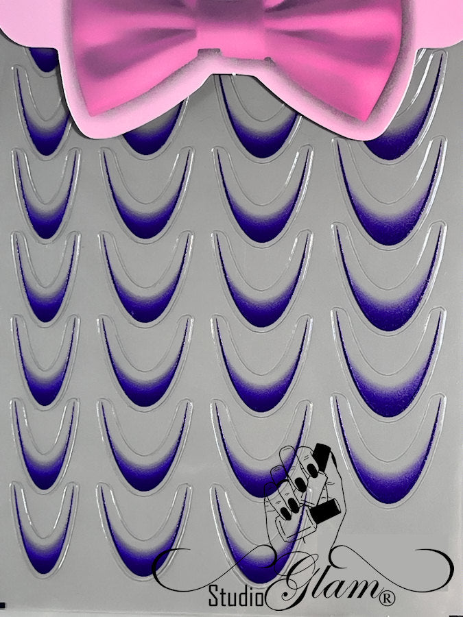Vervaagde smile line (Paars) stickers