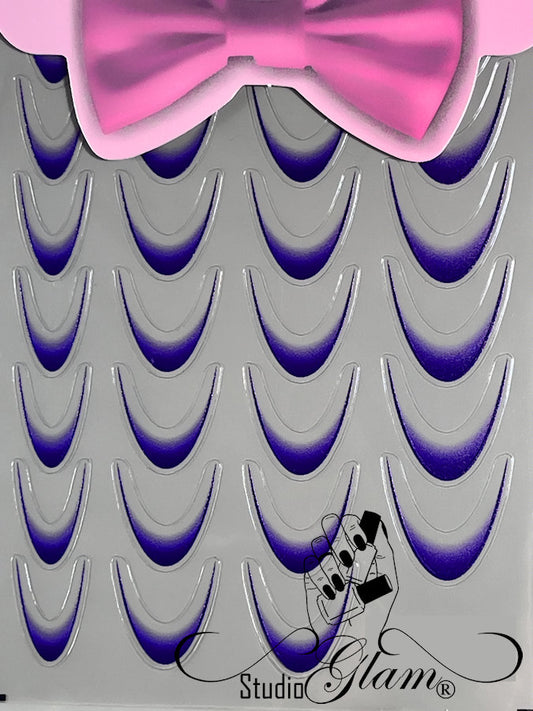 Vervaagde smile line (Paars) stickers