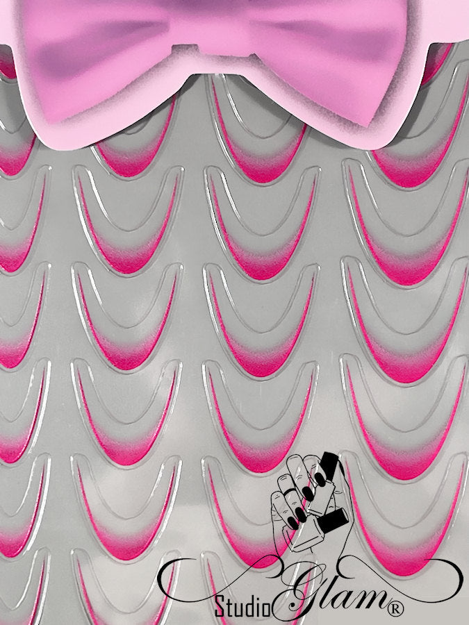 Vervaagde smile line (roze) stickers