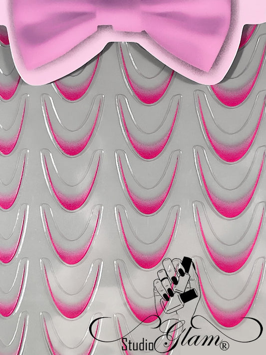 Vervaagde smile line (roze) stickers