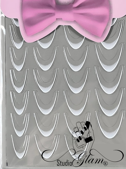 Vervaagde smile line (wit) stickers