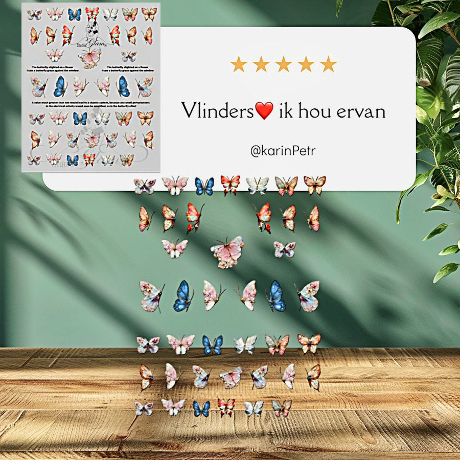 3D Stickers Vlinders