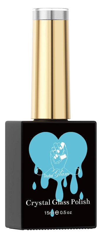 Crystal Glass polish HEMA/TPO FREE  (Baby blauw)