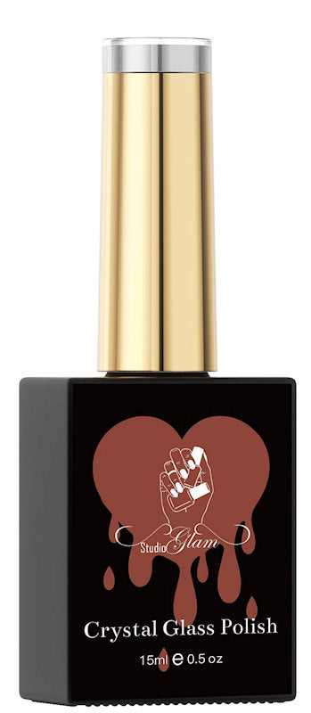 Crystal Glass polish HEMA/TPO FREE  (Brownie)