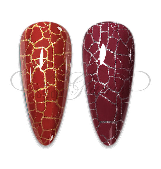 SG Crackle (gel) polish Donker rood HEMA/TPO free