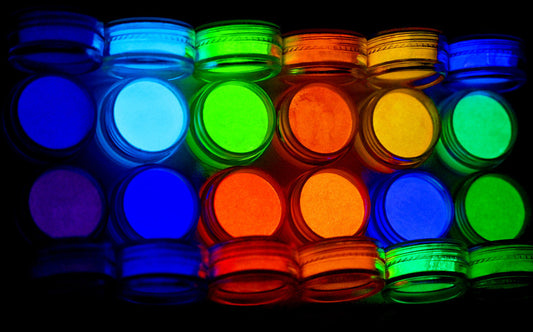 Glow in the Dark Neon Poeders – 12 Kleuren Set
