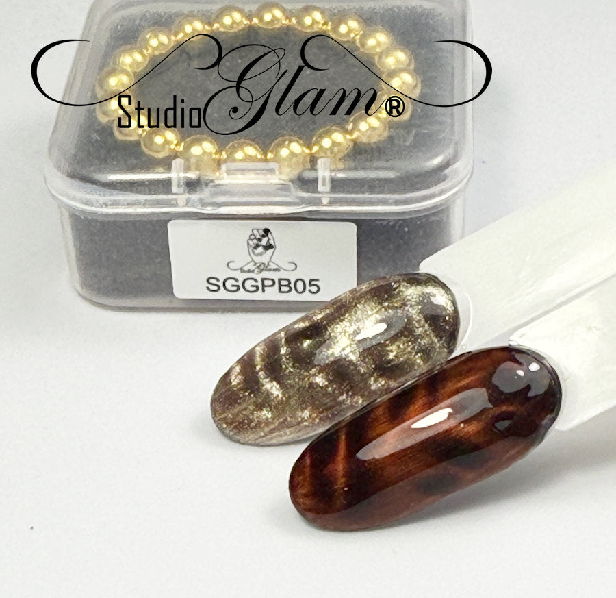 Glam magneet balletjes (Goud kleur)