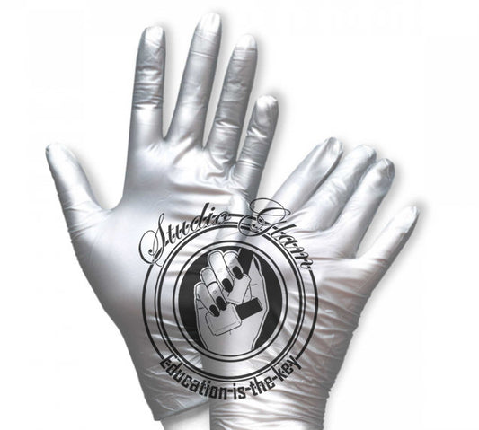 Nitril Soft GLAM Zilver (S)