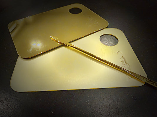 Mengpalet en Spatel (gold)
