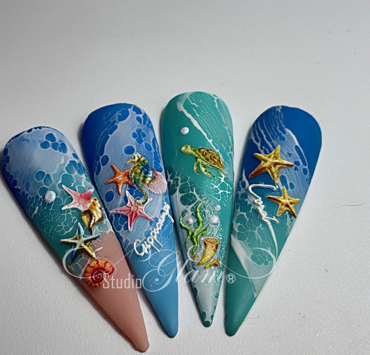 3D Stickers Sea world (Pink)
