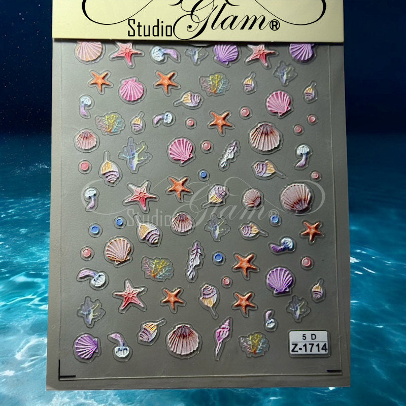 3D Stickers Sea world (Pink)