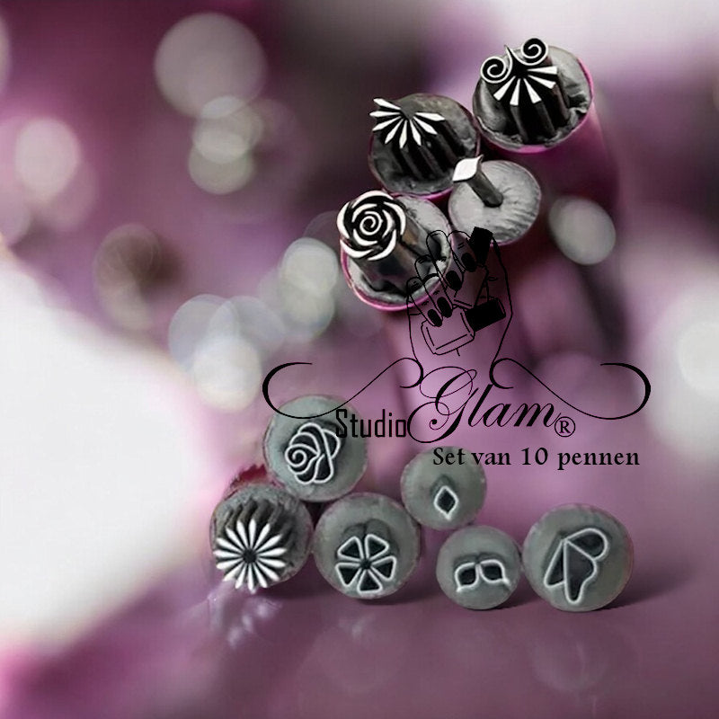Stempel pennen (set 10 stuk) 