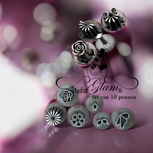 Stempel pennen (set 10 stuk) 
