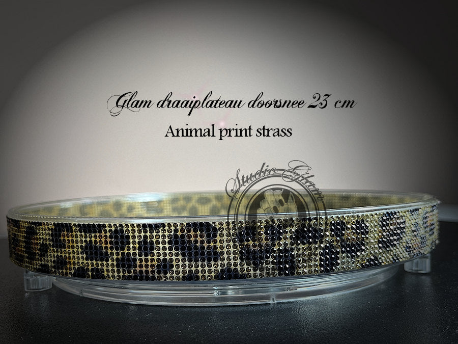Draaiplateau 23 cm Animal strass
