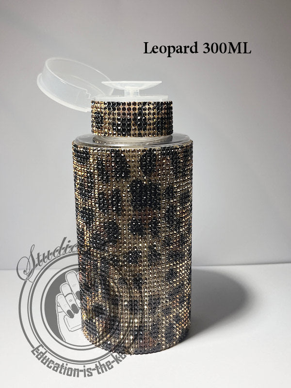 Pompflesje Strass Leopard 300ml