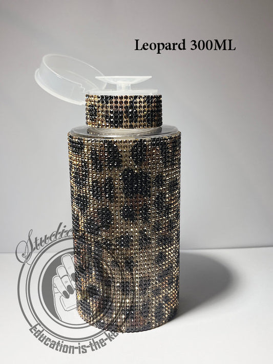 Pompflesje Strass Leopard 300ml